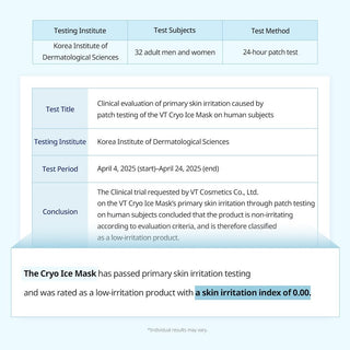 [VT Cosmetics] Cryo Ice Mask 320g*30ea - Diva Melody
