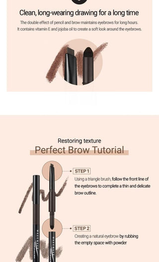[WAKEMAKE] Powder Jet Dual Brow 0.75g - 09 Gray Brown - Diva Melody