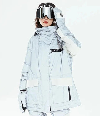 Warm Hooded Waterproof Windproof Reflective Ski Snowboard Jacket - Diva Melody