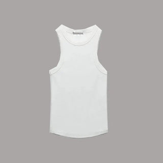 Wash Rib Simple Retro Vintage Tank Top - Diva Melody