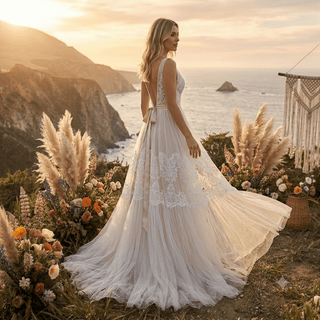 Whimsical Floral Wedding Gown - Diva Melody