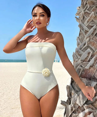 White Bride One Piece Luxury Elegant Bodysuit - Diva Melody