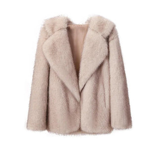 Winter Warm Fur Women Turndown Collar Long Sleeve Short Coats - Diva Melody