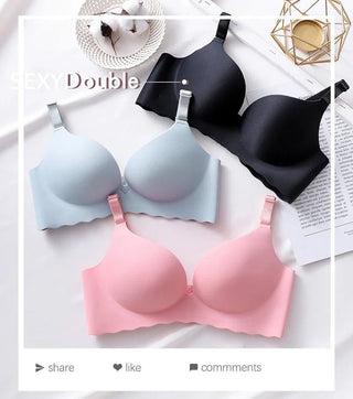 Wireless Breathable Underwear Gather Push - Up Bra - Diva Melody