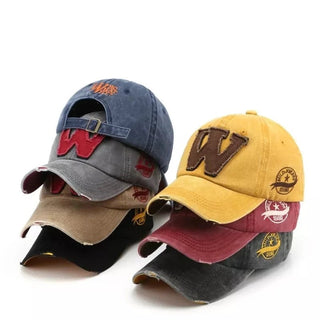 Women Men Baseball Caps Letters W Embroidery Snapback Hat - Diva Melody