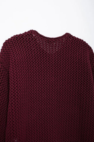 Women's Wine Red Cardigan - Diva Melody