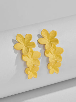 Yellow Flower Stud Earrings - Diva Melody