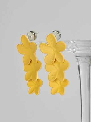 Yellow Flower Stud Earrings - Diva Melody