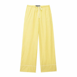 Yellow Stripe Blouse and Pant Set - Diva Melody