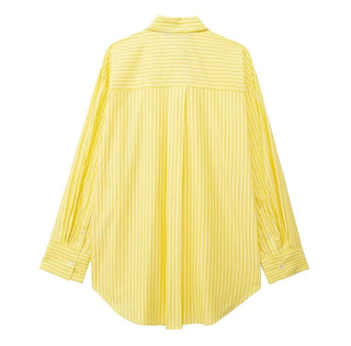 Yellow Stripe Blouse and Pant Set - Diva Melody