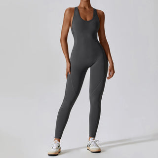 Yoga Gym Jumpsuit Fitness Sports Pilates Workout Outfit push - up Activewear - Diva Melody